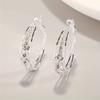 Unisex Rhinestone Large Circle Hoop Earrings with Sparkling Embellishments