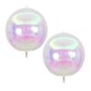 2 Pcs Iridescent 4D Balloons Large Holographic Foil Balloon Rainbow Mylar Aluminum Balloon for Birthday Wedding Baby Shower Party Decoration