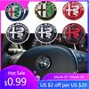 Para Alfa Romeo 1 ud. 3D alfa romeo 40mm emblema de aluminio para volante Pegatina Pegatina para volante de coche Emblema interior de coche Aire acondicionado de coche