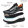 Non-slip Light Safety Shoes with Rotary Button Breathable Work Shoes Men Industrial Construction Comfortable Safety Toe Sneakers