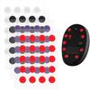 80pcs Mouse Skates for Glass Mousepad, Dot Mouse Skates, Glass Mouses Skates, 7mm X 7mm Compatible with Most Mousepads(Black White Red Purple)