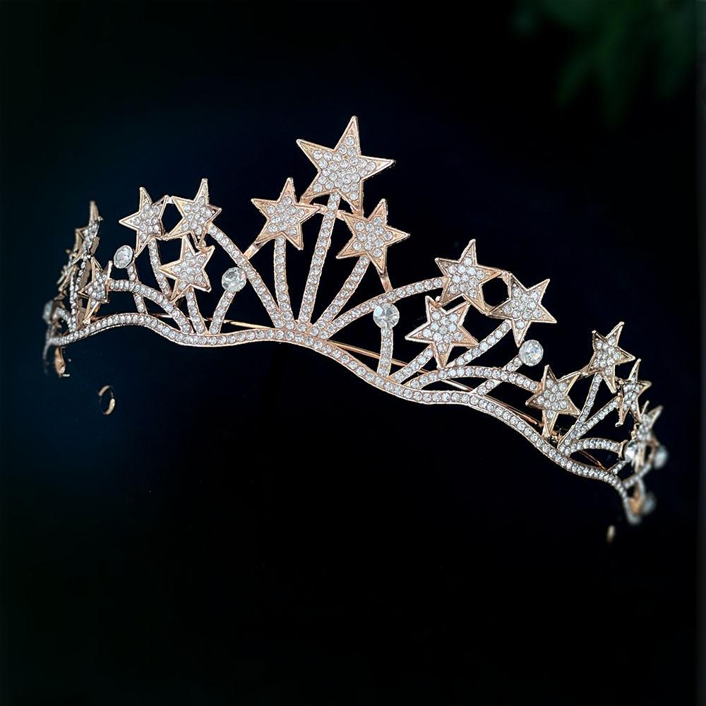 Bridal Crown Headwear New Star Style Crown Headband Bridal Hair Accessories Birthday Crown Bridal Accessories
