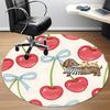 1pc Cherry Dogs Office Round Rug, Non-slip, Soft and Durable Office Rug for Interior Decoration, Perfect for Office, Beautiful Decoration yy260312010
