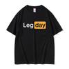 2025 Summer Funny Creative Design Leg Day Fitness Gym Graphic Tshirt Mens Casual Cotton Tshirt Loose Oversized Tshirt