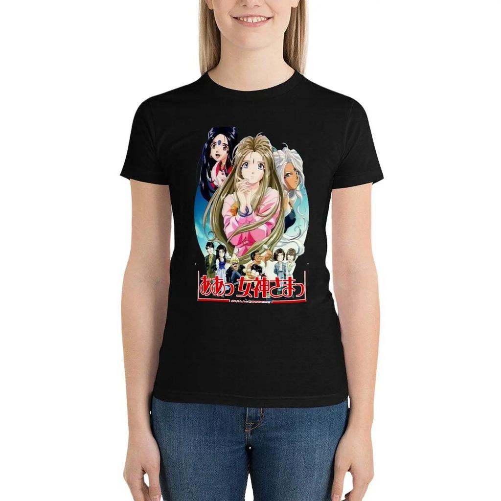 Oh My Goddess Belldandy 90S Classic Anime Waifu Tribute T-Shirt Korean Fashion Short Sleeve Tee Clothes For Woman
