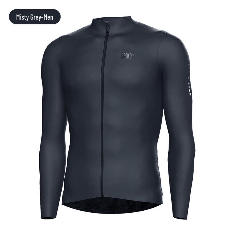 Lampaida Unisex Autumn/Winter Fleece Cycling Jersey – Long-Sleeved Road Bike Apparel