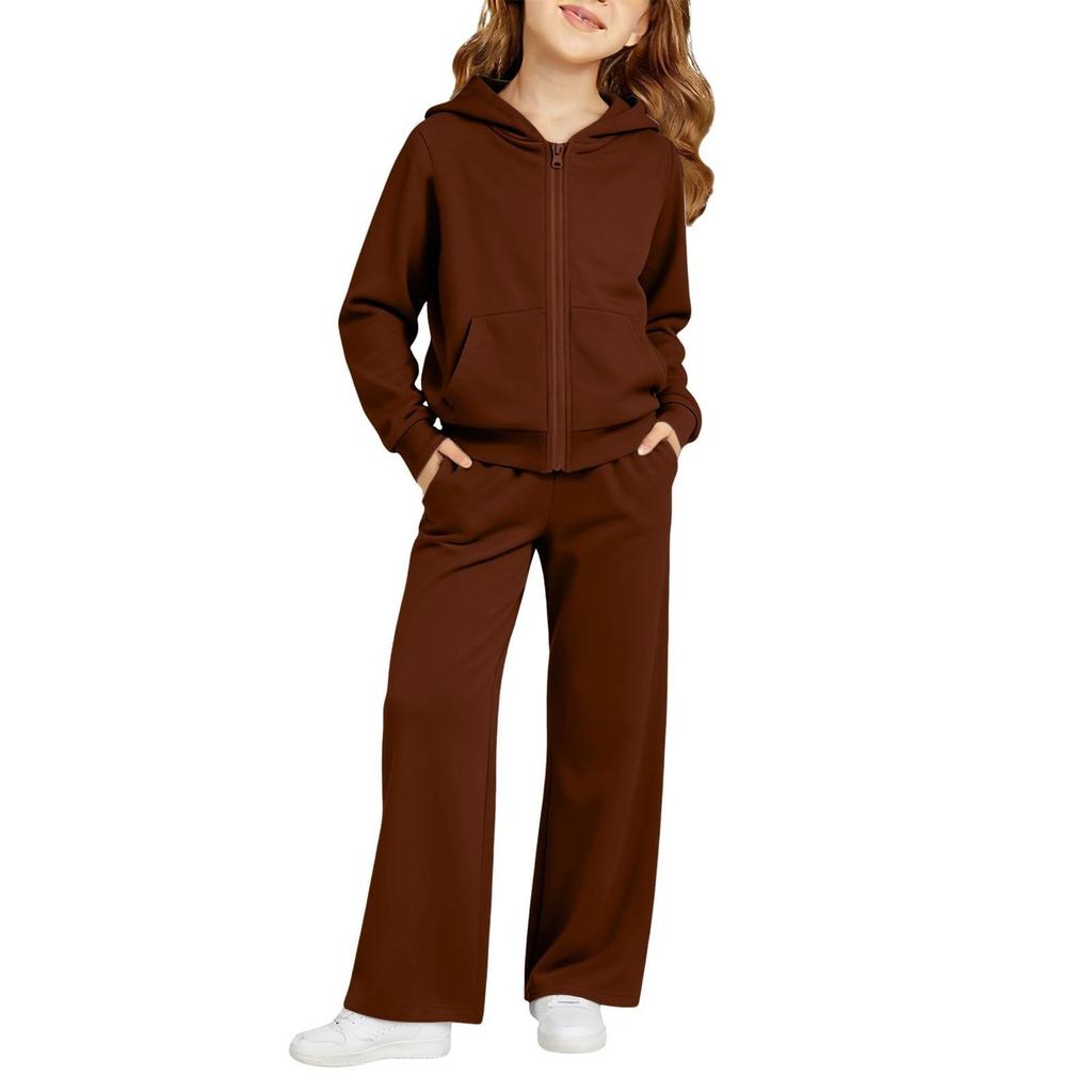 Kids Boys and Girls Hoodie Sweatshirt Set with Pants for Casual Sportswear