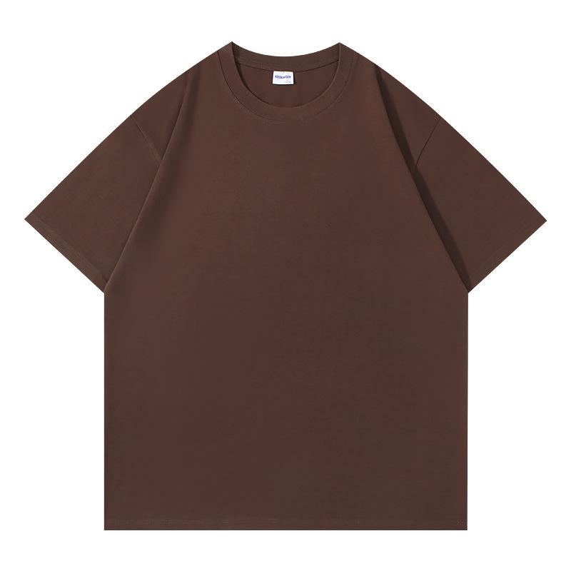 Heavy two-pin T-shirt summer loose men's half-sleeve large-size advertising shirt cultural shirt double yarn short sleeve