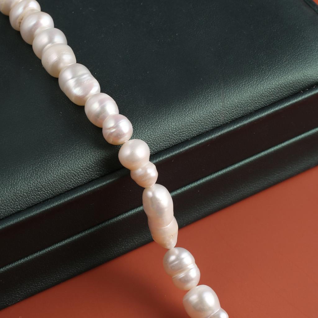 1String, Handmade Peanut-shaped Pearl 8×14-9×15mm, Natural Freshwater Pearl Beads for Jewelry Making DIY Necklace Bracelet Crafts, Women Gift 36cm