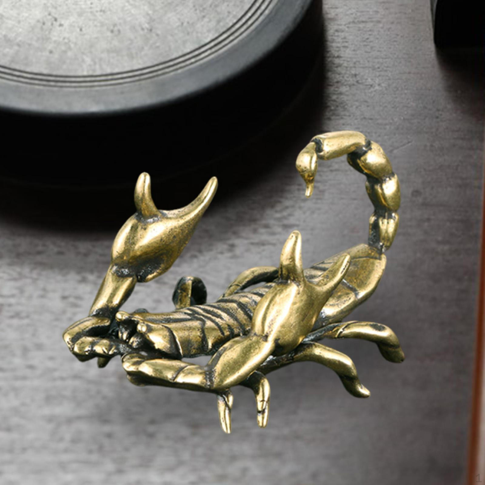 

Статуэтка скорпиона, скульптура животного, подарок на день рождения, медная статуэтка, небольшое украшение для офиса vintage style