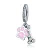 Ciondolo in Argento Sterling 925 Cuore Rosa Fiore Palloncino Infinito Amore Charm Perla Fai da Te Adatto Bracciale Moda Originale Gioielli Donna