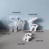 Reindeer Figurine Silicone Mold Christmas Candle Silicone Mould for Epoxy Resin Making Candle Soap Festival Decoration