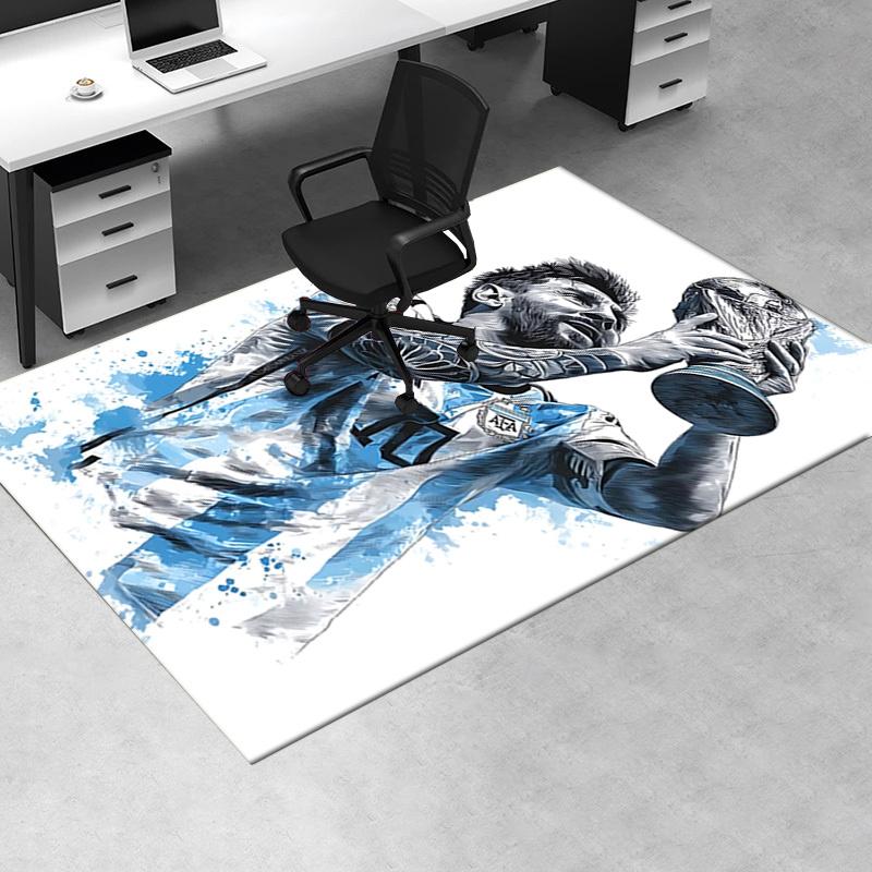 Argentina National Team Player Chair Mat Home Decor, Sofa Rug, Office Carpet Gift for Soccer Fans Suitable for Bedroom, Living Room