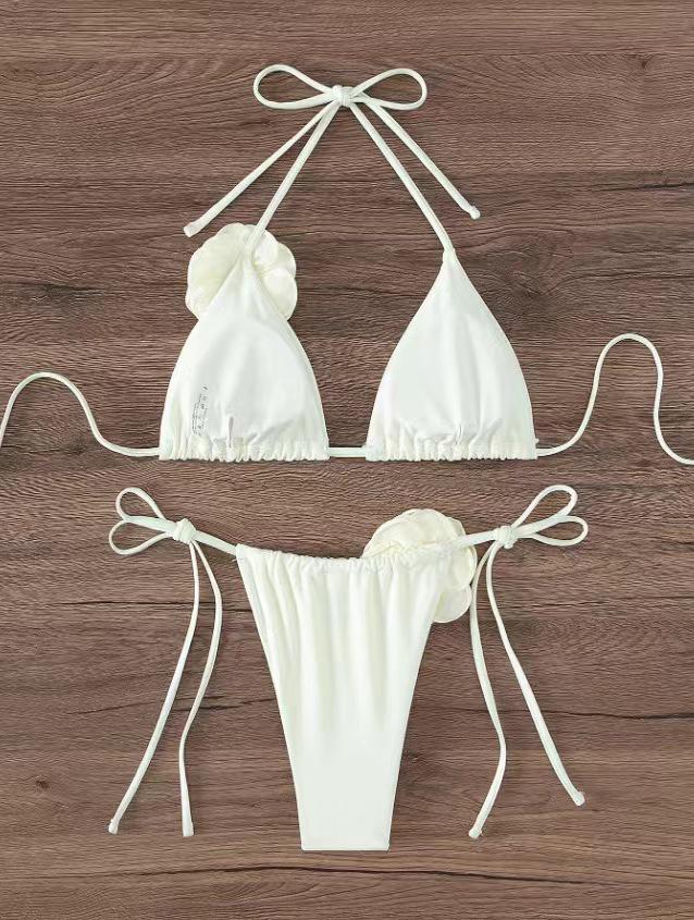 Rosenblüten-Bikini: Sexy Europäischer Stil 2026 Damen Zweiteiliger Badeanzug