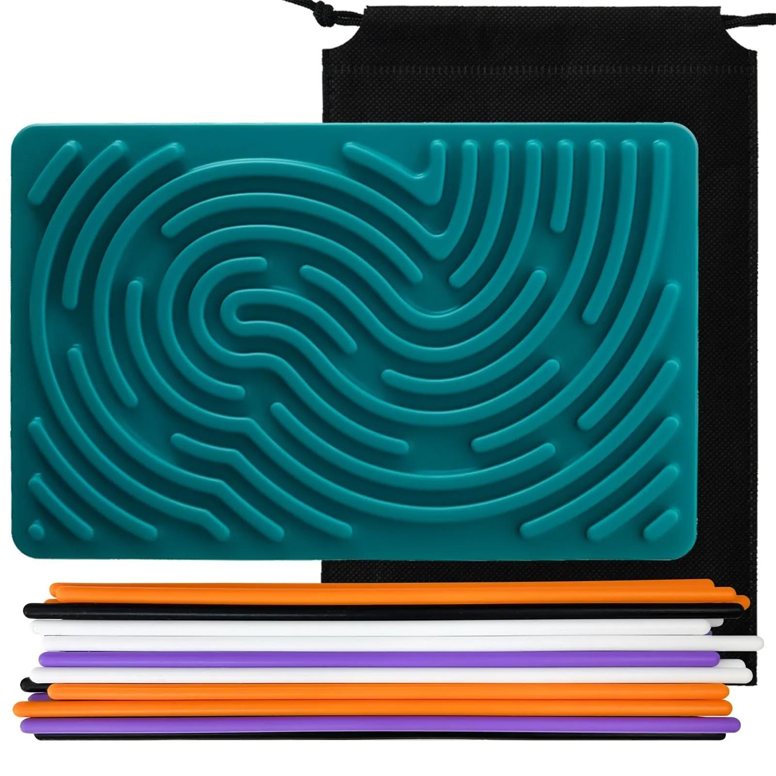 

Доска для сенсорной деятельности, силиконовая игрушка для успокоения, стресс, бесшумность, осознанность для детей 3+, облегчение тревоги, сенсорная доска зелёный