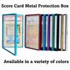 2-in-1 PSA/CGC Graded Card Protective Box with Stand Transparent Metal Magnetic Case UV Protection Double-sided Glass