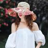 Wide Brim Bucket Hats Folding Straw Hat Fashion Beach Hat  Women