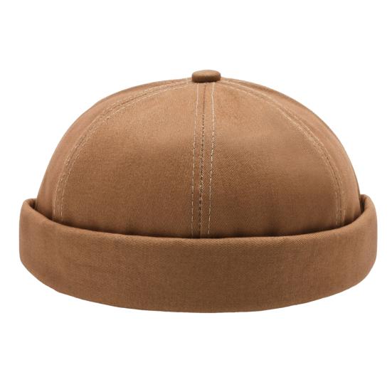 Women Men Beanie Hat Round Solid Color Adjustable No Brim Breathable Decorative Hip Hop Street Dancer Skullcap Headwear