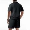 Summer Men’s Short-Sleeved Set: Jacquard Small Check Loose-Fit Casual Polo Shirt Set for Men