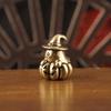 Halloween Pumpkin Pendant 1Pc Vintage Brass Spooky Carved Face Unique Gift for Gothic Jewelry Lovers Halloween Celebration
