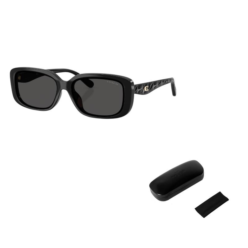 Coach Classic Sunglasses With C Logo Arm Design Square Frame Unisex sunglasses Black OHC8444D-500287