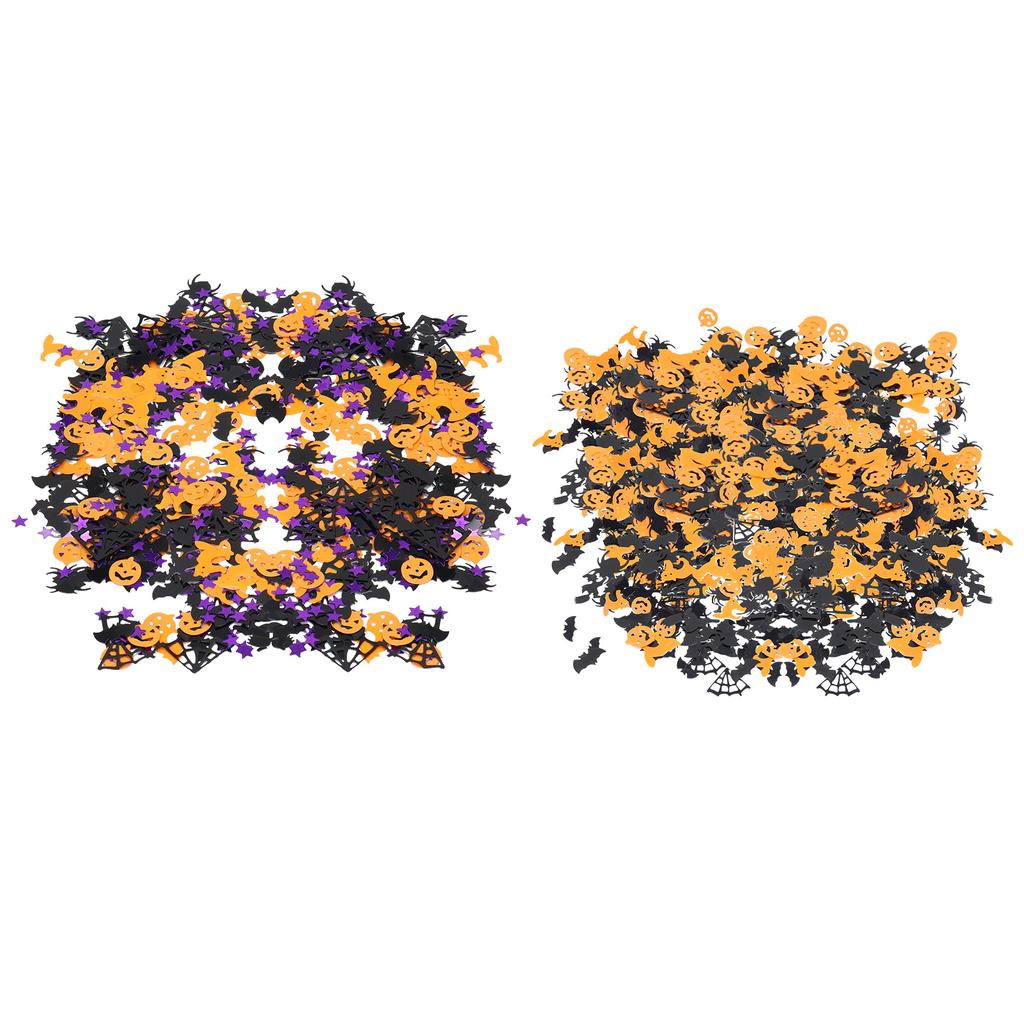 200g Halloween Confetti Halloween Party Table Scatter Confetti Pumpkin Spider Webs Foil Metallic Seq