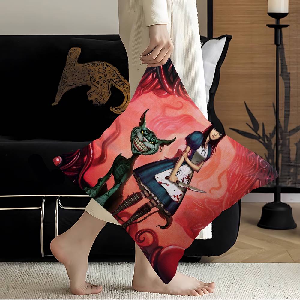 Game A-Alice Madness Returns Pillow Gift Home Office Decoration Bedroom Sofa Car Cushion Cover Case 45X45