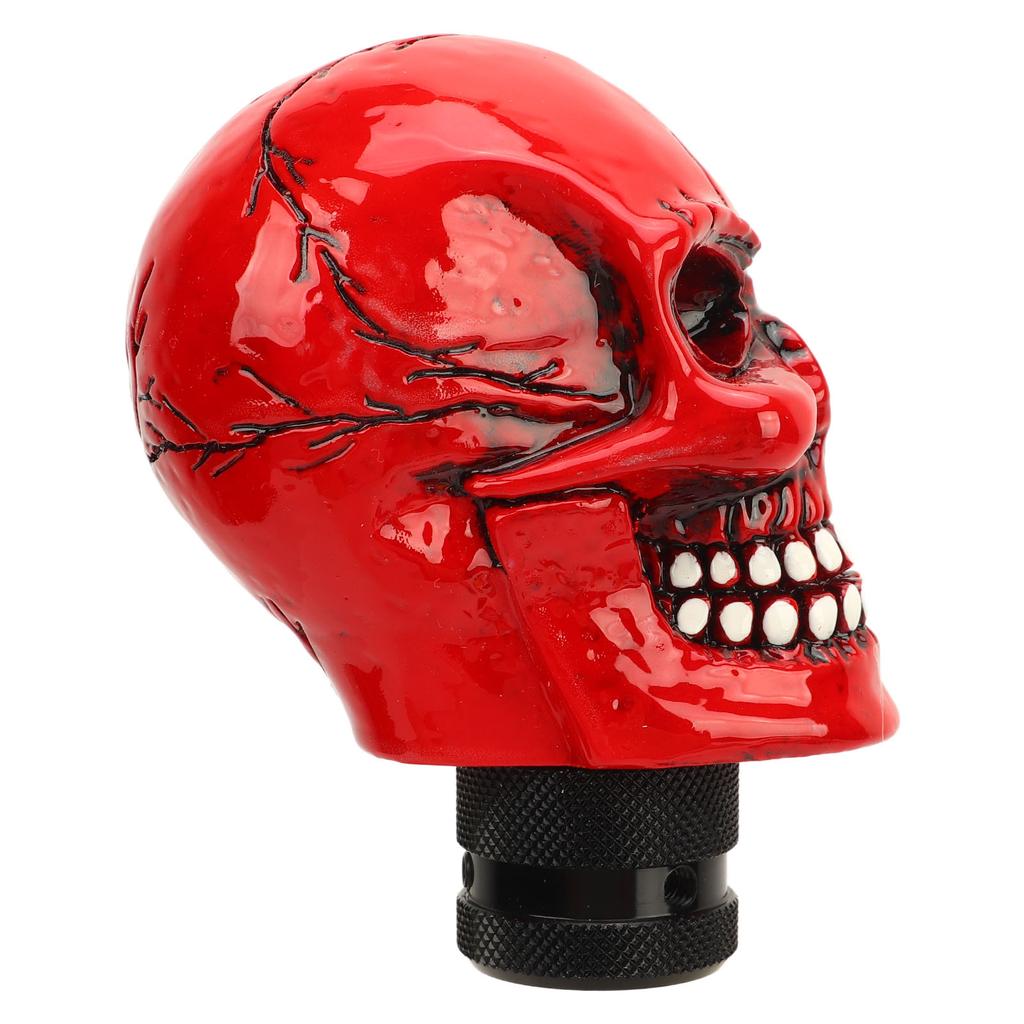 Skull Gear Shift Knob Red Universal Skull Head Resin Shift Lever Handle Shifter Knob Manual Lever Stick for Cars