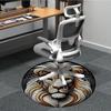 1PC Lion Face Office Round Rug, Non Slip, Soft and Durable Office Rug for Interior Decoration, Perfect for Office