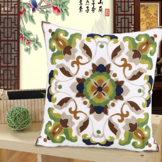 Cotton Embroidery Sofa Cushion Cover Cartoon Pillow Bed Bedside Pillow