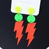 Foreign Trade Lightning Earrings Earrings Fluorescent Color Design Sense Contrast Color Personality Acrylic Earrings Earrings Women