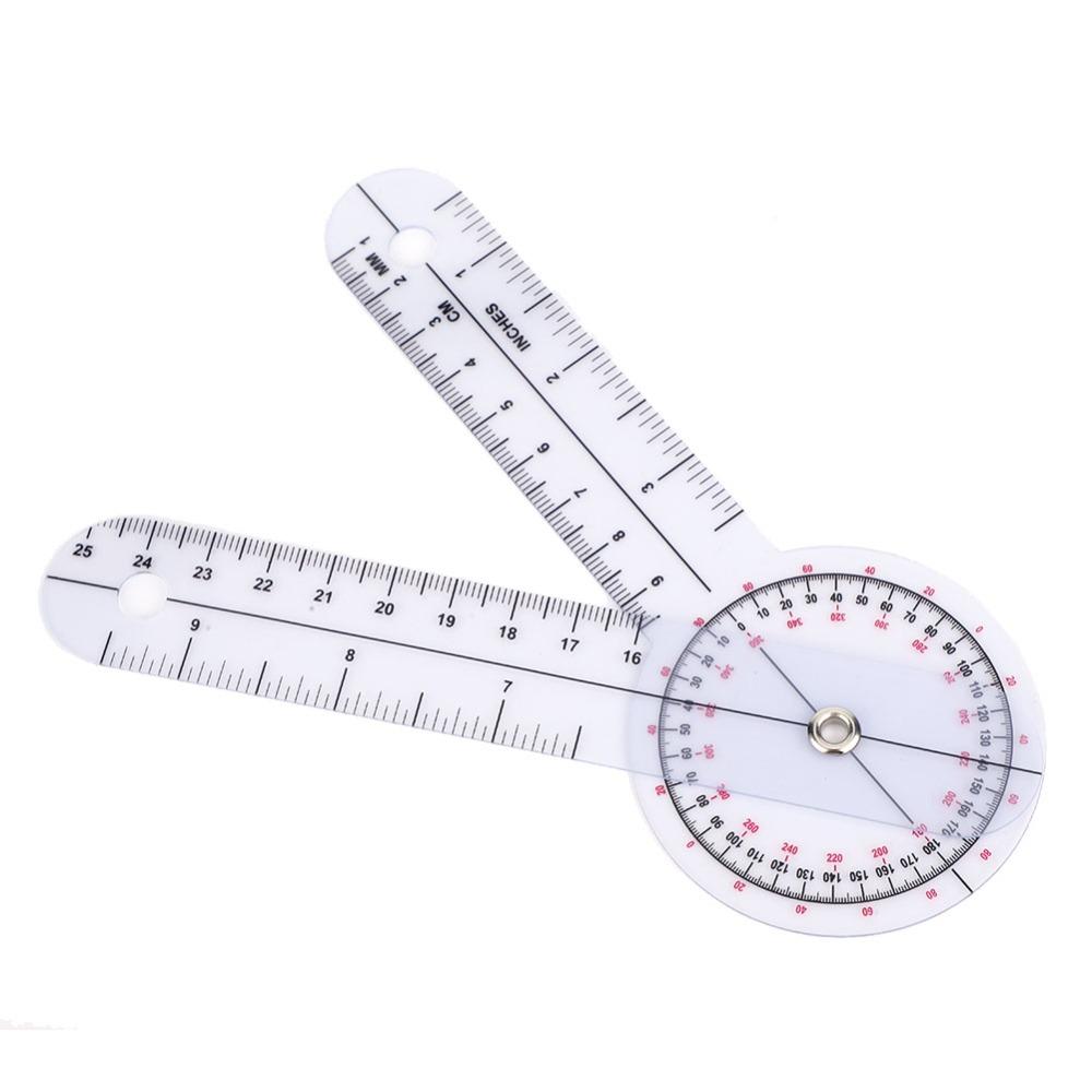 3pcs 8inch Healthcare Goniometer White Goniometer Set 3-Piece Goniometer Kit Physical Recuperation