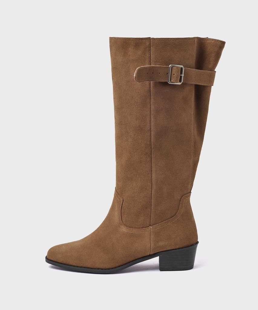 Moodnight Marin Belted Slouch Western Boots - 2 Colors