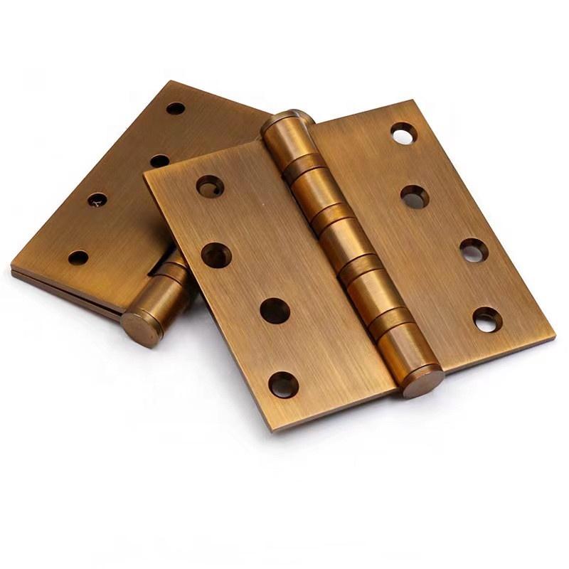 4 Inch Gold Antique Bronze Black Matte Nickel Brushed Finish Modern Door Hinges with Easy Installation for Kitchen & Hotel Use