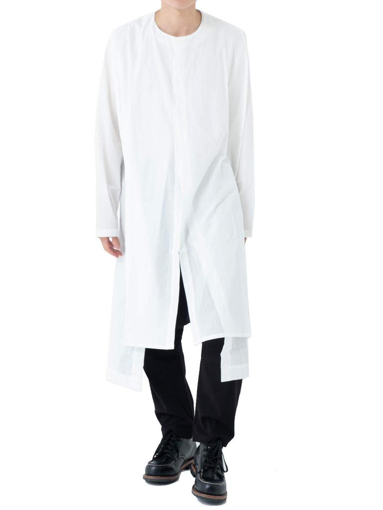Long Layered Shirt F [AS SUPERSONIC] Shirt, Length, Coat, Men's, White,
