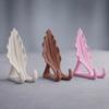Leaf Shape Desk Ornament Shaped Phone Stand, 3D Printed Mobile Holder with Double Small Stand for Home Hook Support, Creative Hands Free Video Cradle,