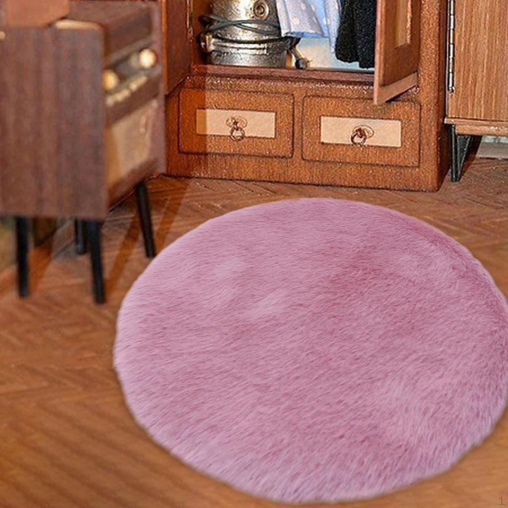 1/12 Miniature Plush Carpet Micro Landscape Furniture Accessories Dollhouse Area Rug Simulation
