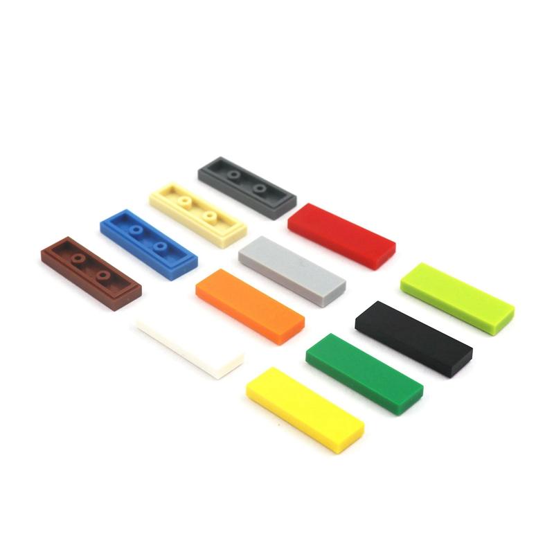 100pcs Tile 1x3 63864 Building Blocks Brick Thin Assembles Particles MOC Toys for Boys Girls Children Gifts