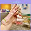 Adorable Cartoon Silicone Keychain Cute Liquid Sand Bottle Key Ring Accessory