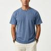 200G Washed Vintage T Shirt Men Loose Fit Cotton Short Sleeve American Style