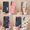 For Samsung S24 Plus Ultra Phone Case Stylish Soft Liquid Silicone Camera Protection Cover For Galaxy S 24 S24+ S24Ultra Funda