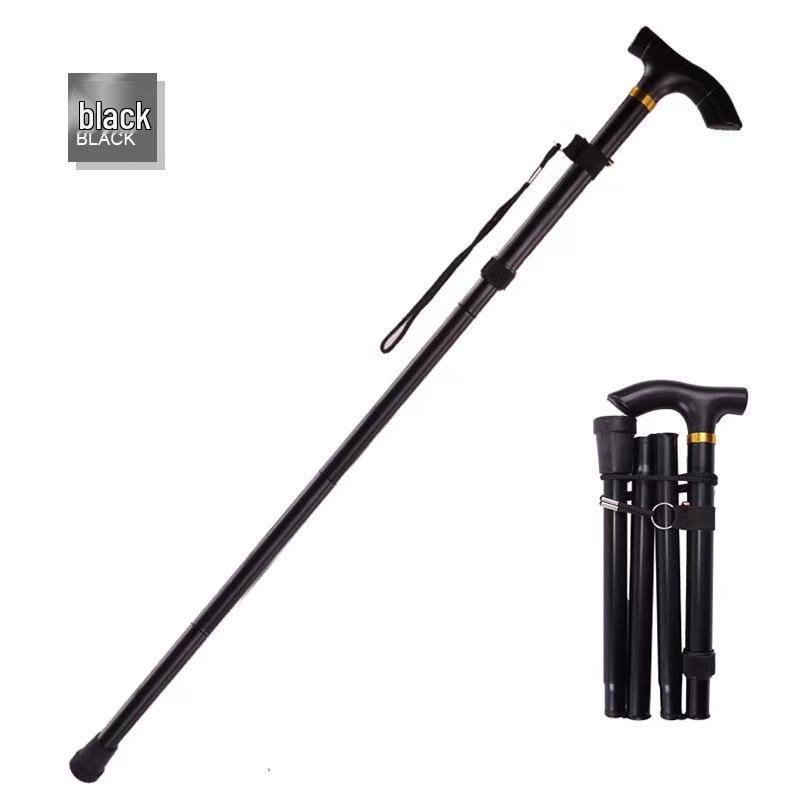 Telescopic Folding Trekking Poles: Five-section Walking Sticks for Climbing, Hiking, & Support for the Elderly.