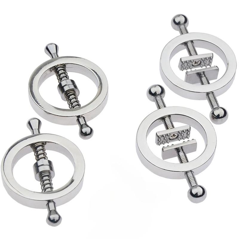 Stainless Steel Adjustable Nipple Clips Erotic Goods Nipple Stimulation Breast Bondage Restraint Bdsm Sex Toy for Woman