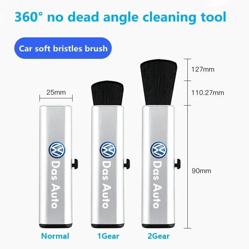 Car Logo Cleaning Brush Tool Accessories for Volkswagen VW BORA TIGUAN CC GOLF JETTA MK4 PASSAT Polo SR32 TOUAREG TOURAN T-ROC Os5