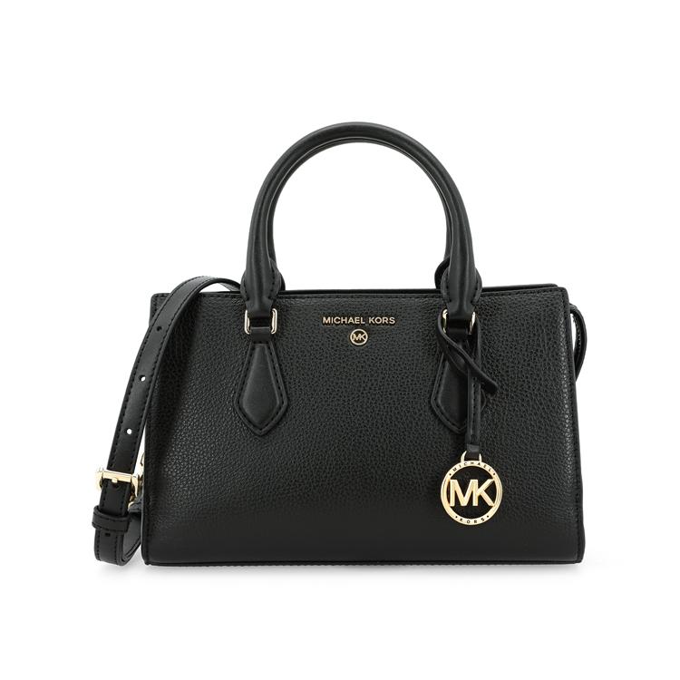 Michael Kors Mk Valerie 24 Gold Letter Logo Tote Bag Pebble Leather Women handbags Black 30F2G9VS1L-001