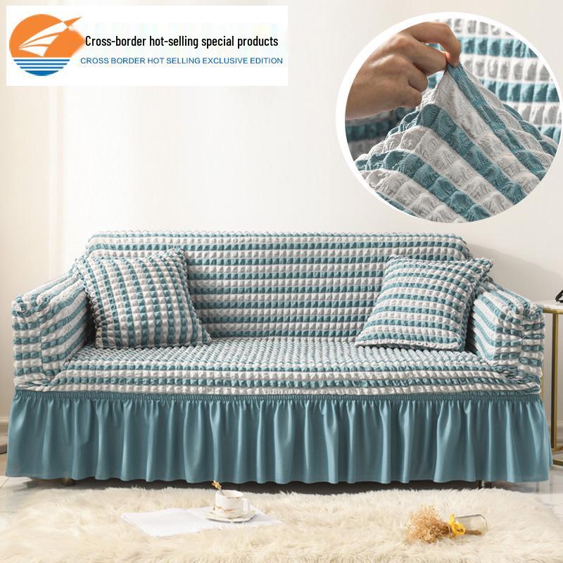 Anti-Slip Lace Gauze Sofa Cover - Thickened, Dustproof, All-Season Protection