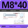 4.8 Grade Galvanized Hex Bolt and Nut Set M4-M30