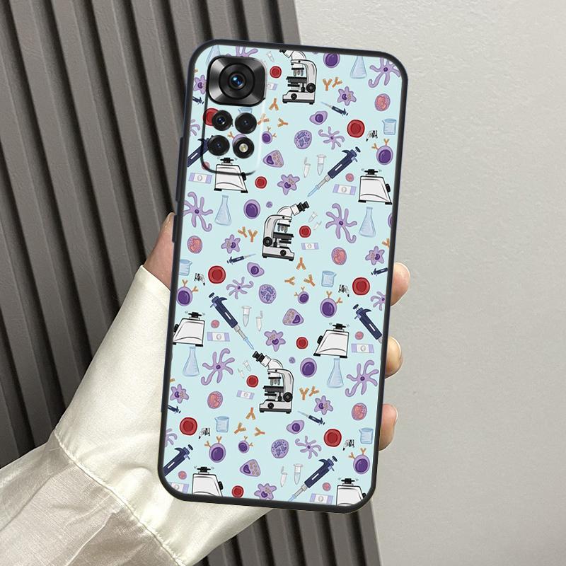 

Science Biology Laboratory Case For Xiaomi Redmi Note 11 11S 10 10S 9 9S 8 12 Pro Redmi 9 10 12C 9C 9T 10A 10C Cover Redmi Note 12 5G