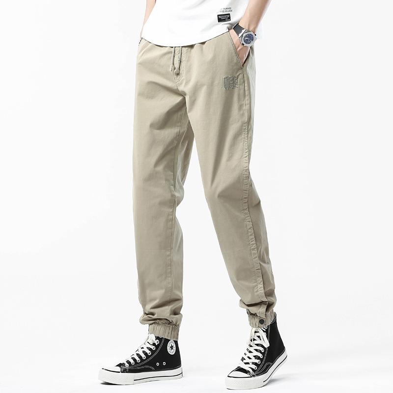 New toe-tied overalls men's multi-pocket trendy brand men's loose casual men's high-end retro men's trousers