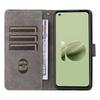 For Asus Zenfone 10 5G/Zenfone 9 5G Phone Case Wallet Stand Magnetic PU Leather RFID Blocking Cover with Strap